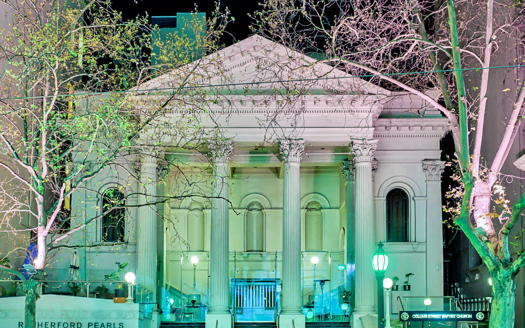 The Collins Street Baptist Church frontage