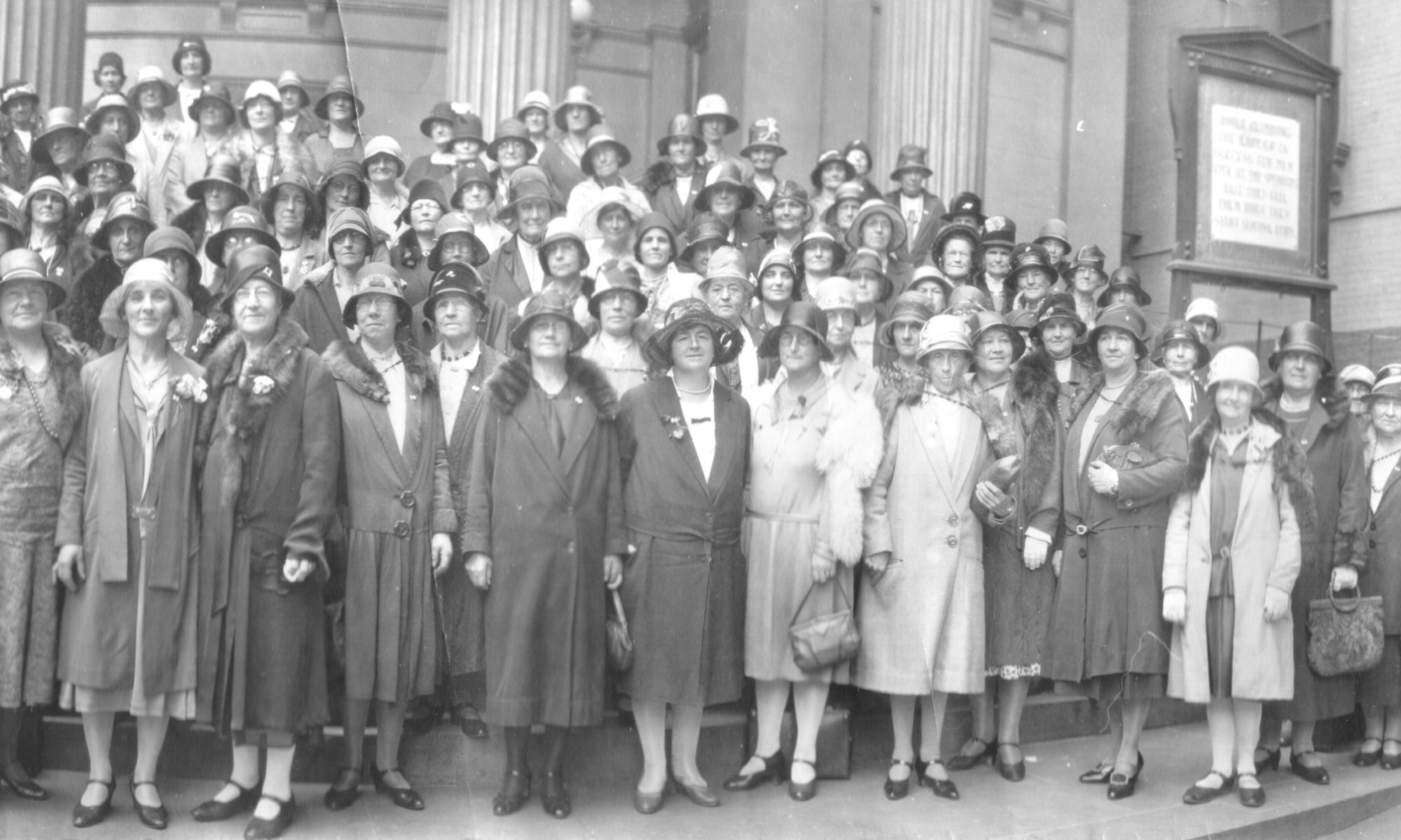 The congregation gathered inside the church