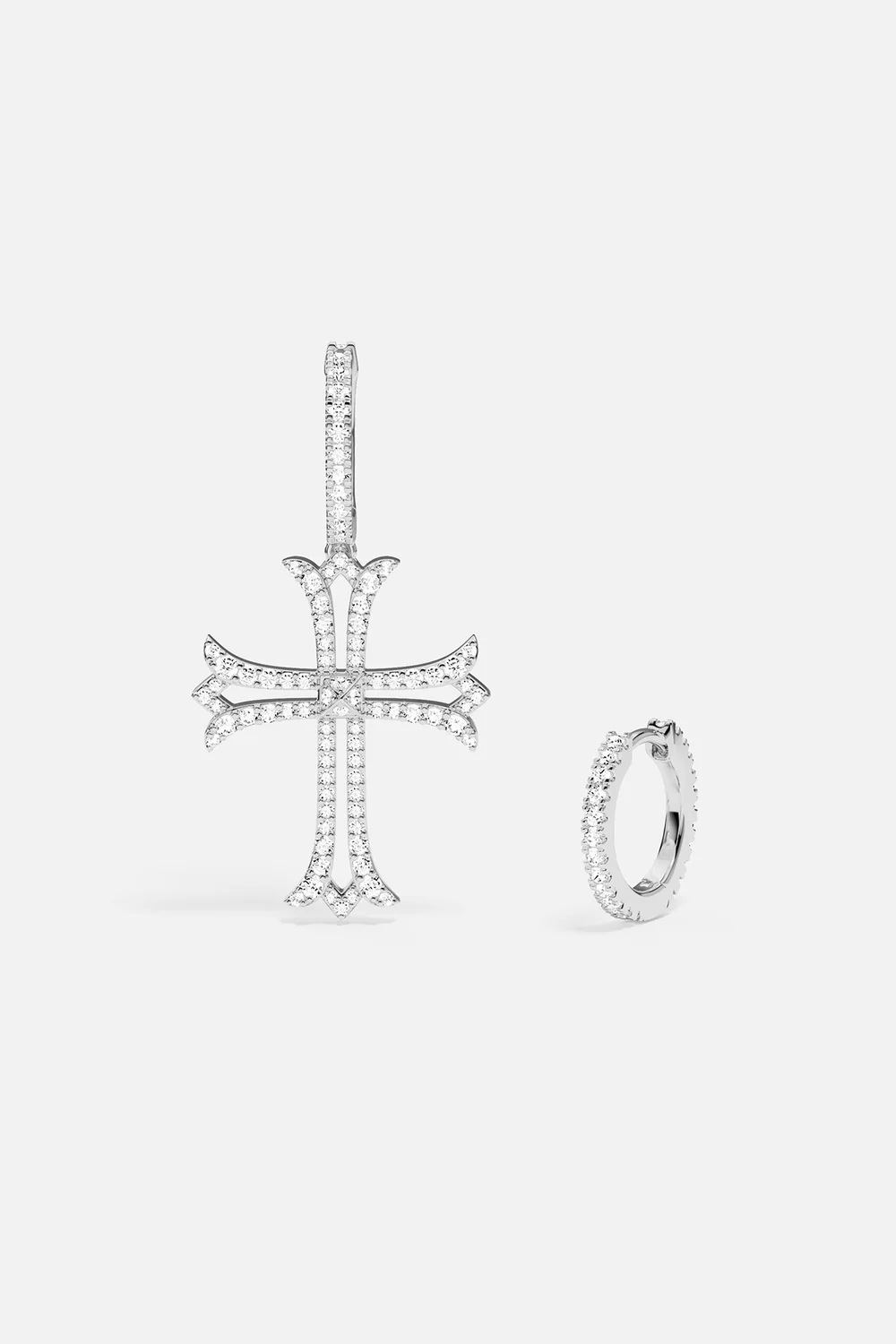 Asymmetric Cross Earrings