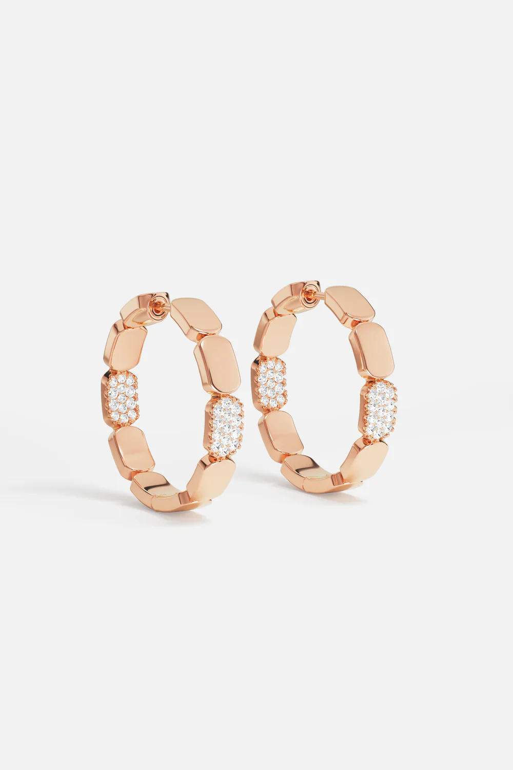 Dainty Rose Gold Hoop Earrings